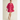 Pink and Red Jacquard Dress